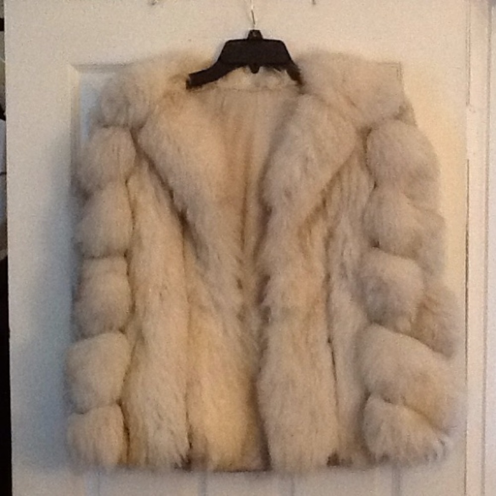 Blue Fox Fur Coat Jacket